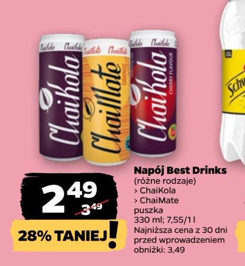 Napój Chai kola promocja