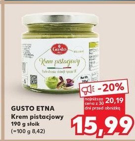 Krem pistacjowy Gusto etna promocja