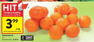 Pomarańcza luz promocja w Intermarche