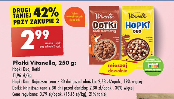 Płatki hopki duo Vitanella promocja