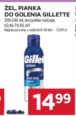 Pianka do golenia nawilżająca Gillette series promocja w Stokrotka