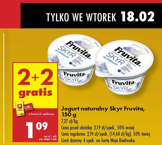 Jogurt naturalny Fruvita promocja