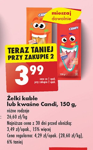 Żelki kable pomarańczowe Candi promocja