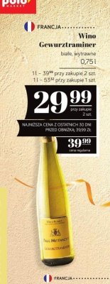 Wino Gewurztraminer białe wytrawne promocja w POLOmarket
