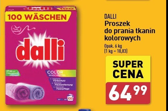 Proszek do prania color Dalli promocja w Aldi