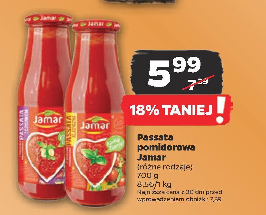 Passata pomidorowa Jamar promocja