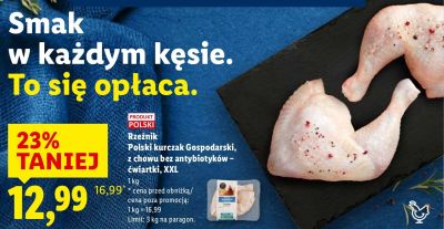 Kurczak polski ćwiartki XXL promocja w Lidl