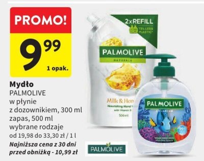 Mydło PALMOLIVE w płynie zapas, 500 ml, wybrane rodzaje promocja w Intermarche