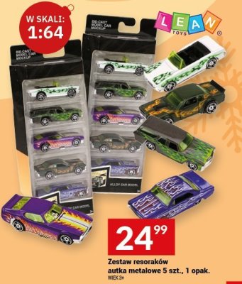 Zestaw resoraków autka metalowe 5 szt., 1 opak. promocja w Twój Market