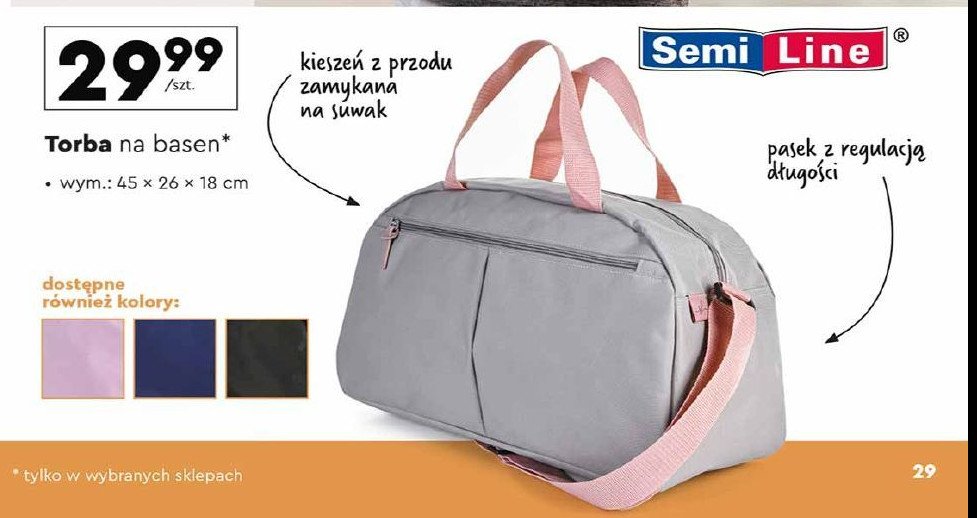 Torba na basen Semi line promocja w Biedronka