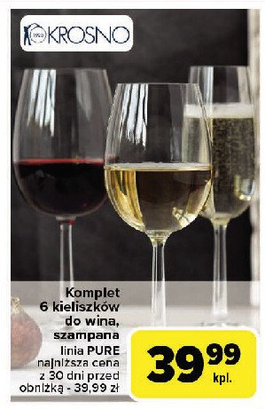 Kieliszek do białego wina 250 ml pure Krosno s.a. promocja