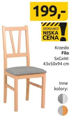Krzesło Filo promocja w Black Red White