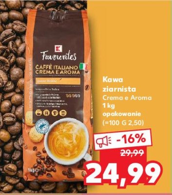 Kawa crema K-classic favourites promocja