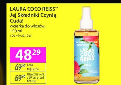 Wcierka do włosów Laura coco reiss promocja