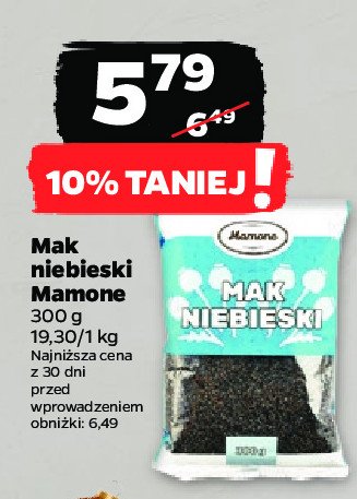 Mak niebieski Mamone promocja