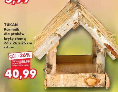Karmnik TUKAN dla ptaków kryty słoma promocja w Kaufland