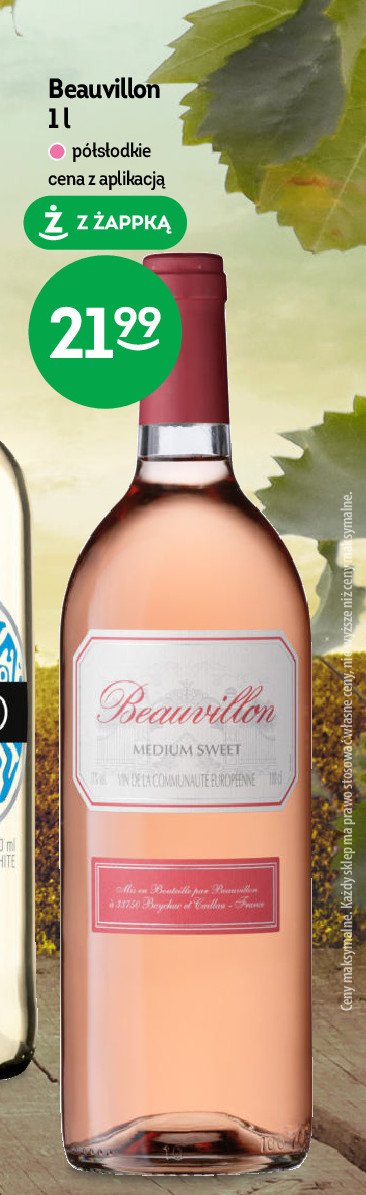 Wino BEAUVILLON ROSE MEDIUM SWEET promocja