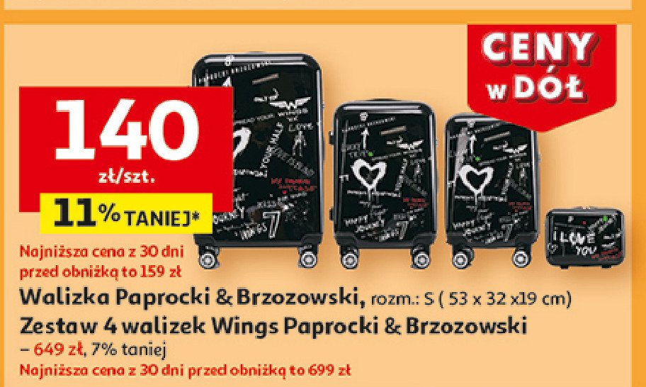 Walizki paprocki & brzozowski promocja w Auchan