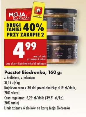 Pasztet z jeleniem Biedronka promocja