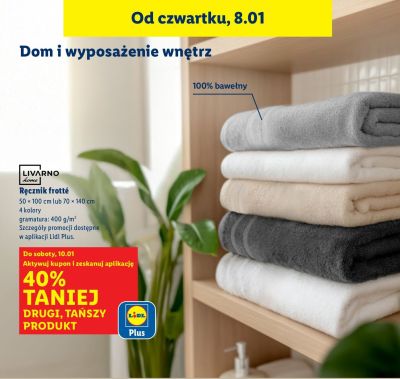 Ręcznik frotté 50x100 cm lub 70x140 cm promocja w Lidl