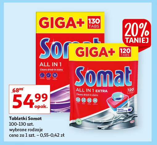 Tabletki do zmywarek giga+ Somat all in 1 promocja