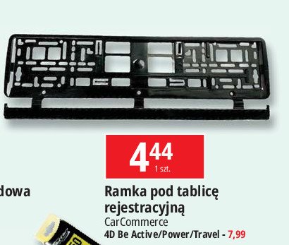 Ramka do tablicy rejestracyjnej zatrzaskowa Carcommerce promocja
