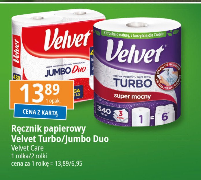 Ręcznik papierowy Velvet turbo promocja