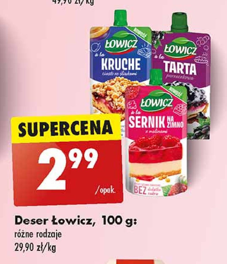 Deser tarta Łowicz promocja