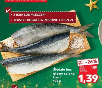 Śledzie bez głowy solone luzem 100 g promocja w Kaufland