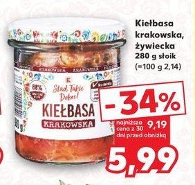 Kiełbasa żywiecka K-classic stąd takie dobre! promocja w Kaufland