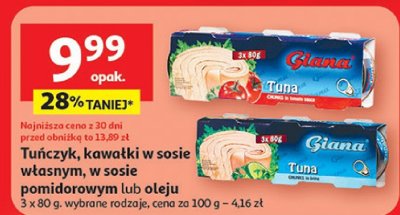 Kawałki Giana w oleju 3x80g promocja w Auchan