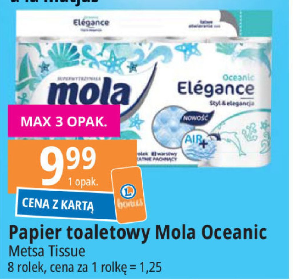 Papier toaletowy bryza morska Mola elegance promocja