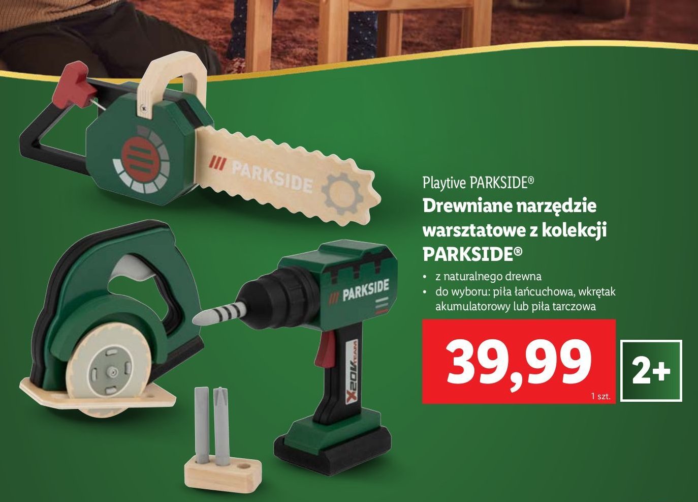 Piła łańcuchowa parkside Playtive promocja