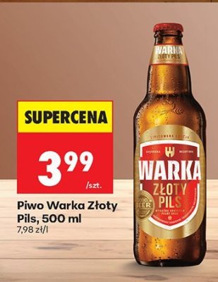 Piwo Warka Złoty Pils, 500 ml promocja w Biedronka