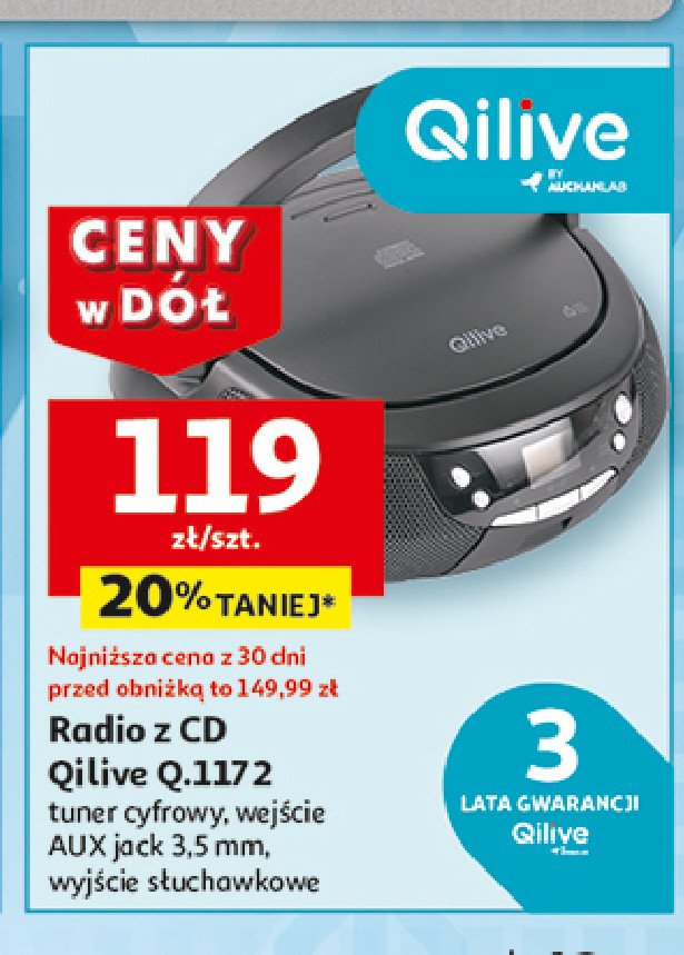 Radio cd q.1172 Qilive promocja w Auchan