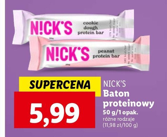 Baton proteinowy peanut Nick's promocja