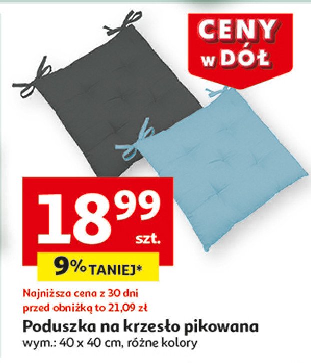 Poduszka na krzesło 40 x 40 cm Actuel promocja