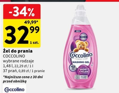 Żel do prania Coccolino promocja w Intermarche