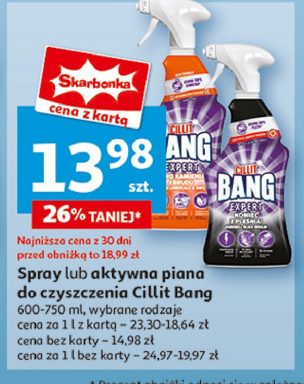 Spray do czyszczenia Cillit bang koniec z pleśnią promocja w Auchan