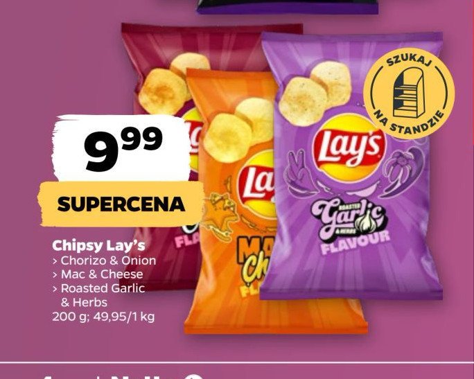 Chipsy chorizo-onion Lay's promocja w Netto