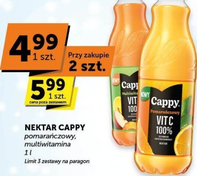 Nektar Cappy pomarańczowy, multiwitamina promocja w Groszek