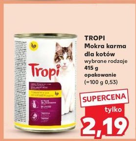 Karma dla kota z drobiem Tropi promocja