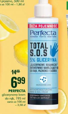 Krem-olejek do rąk 5%gliceryna Perfecta total s.o.s promocja