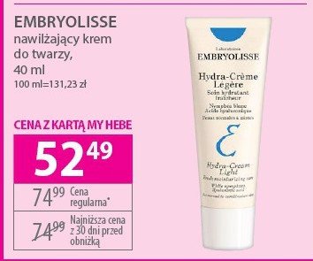 Krem nawilżający do cery normalnej i mieszanej Embryolisse laboratoires promocja