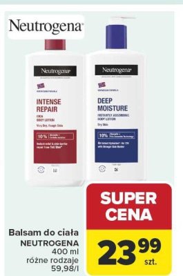 Balsam do ciała Neutrogena 400 ml różne rodzaje (Intense Repair, Deep Moisture) promocja w Carrefour