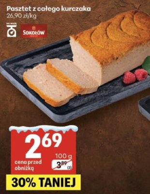 Pasztet z całego kurczaka Sokołów promocja w Delikatesy Centrum