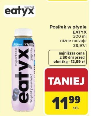 Posiłek w płynie EATYX 300 ml różne rodzaje promocja w Carrefour Market