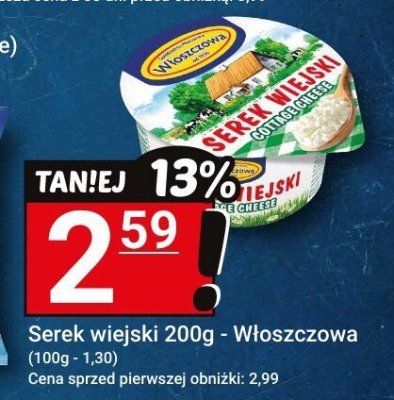 Serek wiejski 200g - Włoszczowa promocja w Hitpol