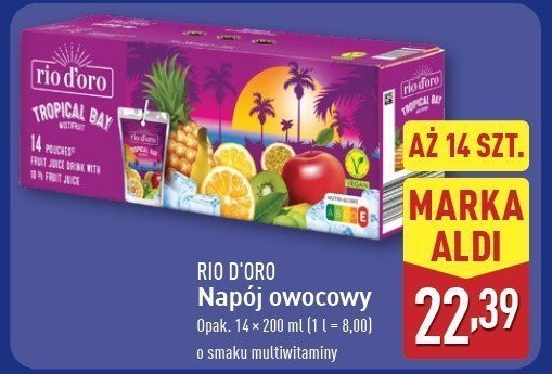 Napój tropical bay Rio d'oro promocja w Aldi