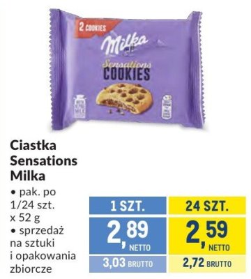 Ciastka Sensations Milka promocja w Makro